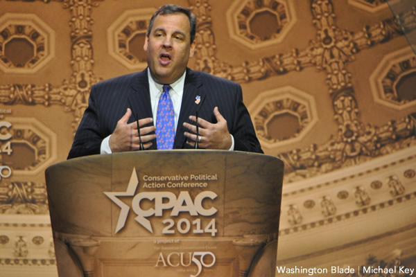 Chris Christie, Republican Party, New Jersey, CPAC, Conservative Political Action Conference, gay news, Washington Blade