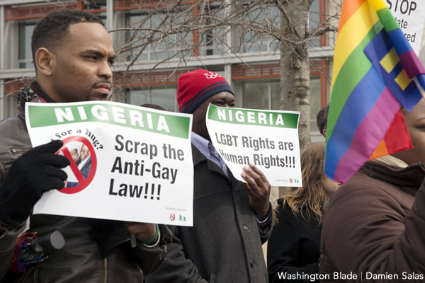 Nigeria, Nigerian embassy, protest, gay news, Washington Blade, U.N.