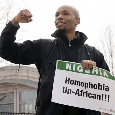 Nigeria, Nigerian embassy, protest, gay news, Washington Blade