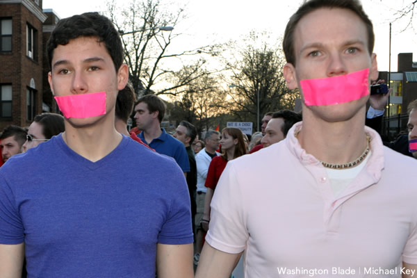 The Safe Schools Improvement Act, Day of Silence, Silent March for Victims of Anti-LGBT Violence, gay news, Washington Blade