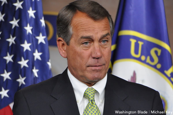 John Boehner, ENDA, United States House of Representatives, Republican Party, gay news, Washington Blade