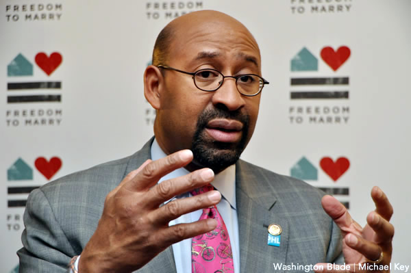 Michael Nutter, Philadelphia, Mayors for the Freedom to Marry, gay news, Washington Blade, Pennsylvania