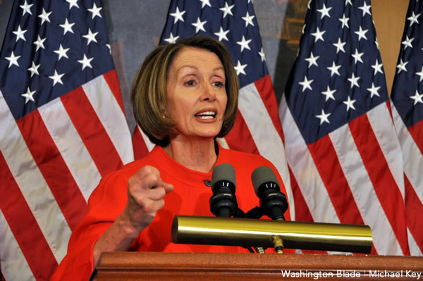 Nancy Pelosi, ENDA, United States House of Representatives, California, gay news, Washington Blade