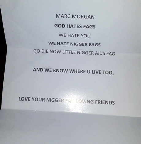 hate letter, Marc Morgan, gay news, Washington Blade