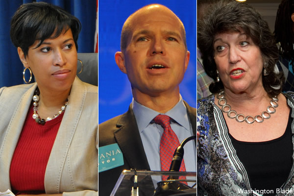 Muriel Bowser, David Catania, Carol Schwartz, D.C. mayoral candidates, gay news, Washington Blade