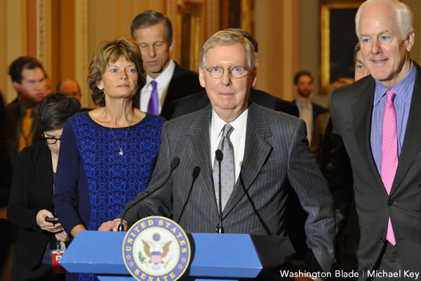 Mitch McConnell, Kentucky, Republican Party, United States Senate, gay news, Washington Blade