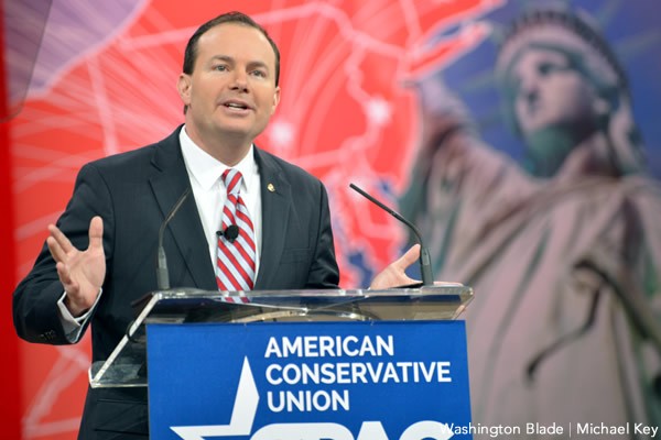 Mike Lee, Utah, Republican Party, United States Senate, CPAC, Conservative Political Action Conference, gay news, Washington Blade