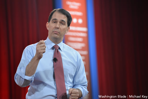 Scott Walker, Republican Party, CPAC, Conservative Political Action Conference, Wisconsin, gay news, Washington Blade