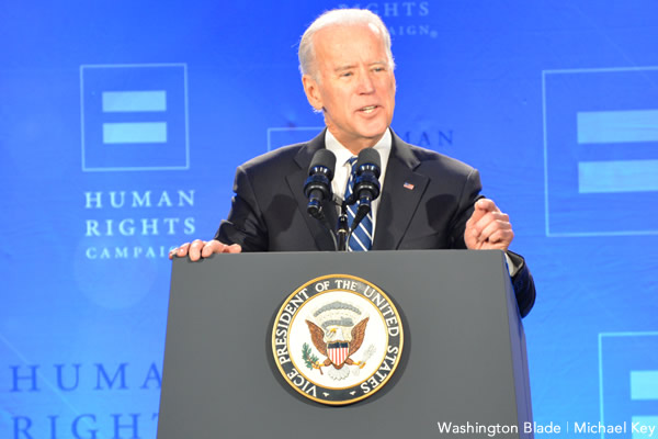 Joe Biden, Human Rights Campaign Spring Equality Convention, HRC, gay news, Washington Blade