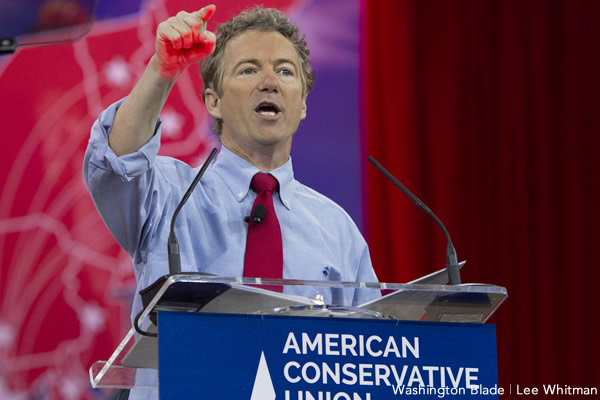 Rand Paul, American Conservative Union, CPAC, Conservative Political Action Conference, Republican Party, libertarian, Kentucky, United States Senate, U.S. Congress, gay news, Washington Blade