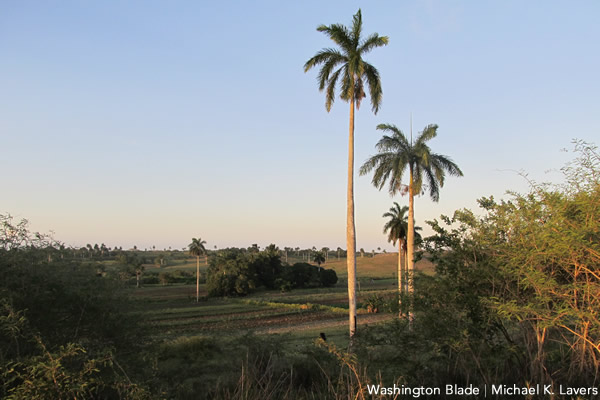The Cuban countryside between the cities of Sagua la Grande and Cárdenas shortly before sunset on May 17, 2015. (Washington Blade photo by Michael K. Lavers)