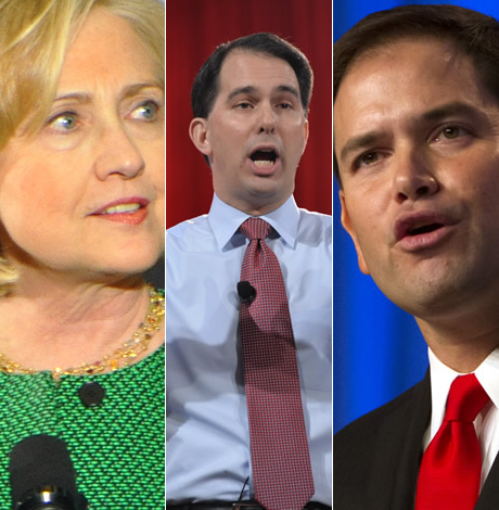 Hillary Clinton, Jeb Bush, Marco Rubio, Scott Walker, gay news, Washington Blade