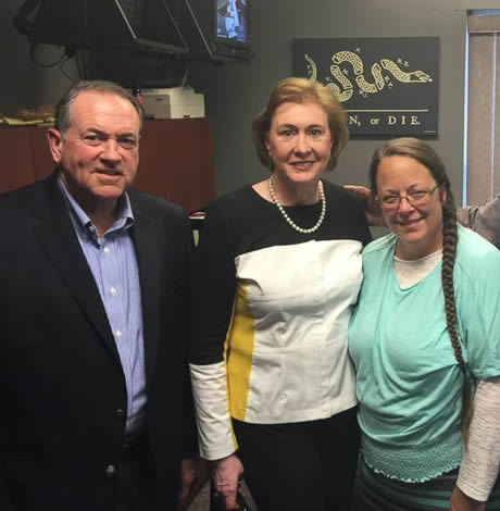 Mike Huckabee, Kim Davis, gay news, Washington Blade