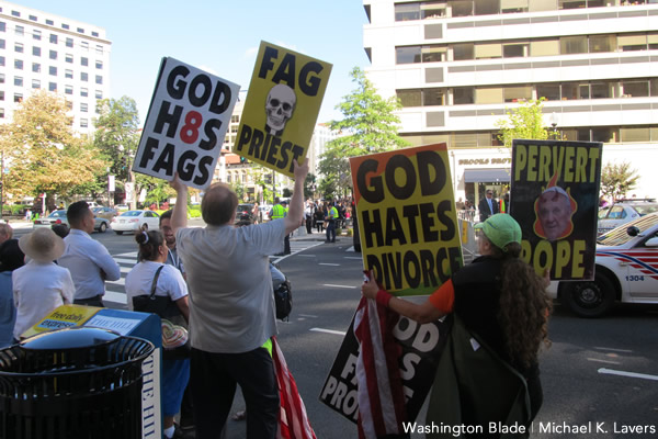 Westboro Baptist Church, Pope Francis, gay news, Dignity Washington, Washington Blade