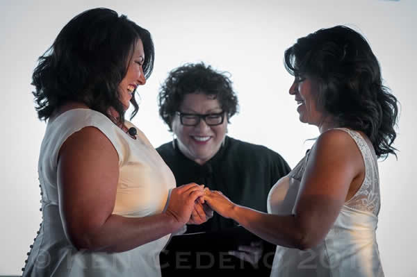 U.S. Associate Justice Sonia Sotomayor performed the wedding of Ingrid Duran and Catherine Pino. (photo courtesy Catherine Pino)
