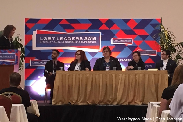 Trans elected officials was the subject of an LGBT International Leadership Conference panel. (Blade photo by Chris Johnson)