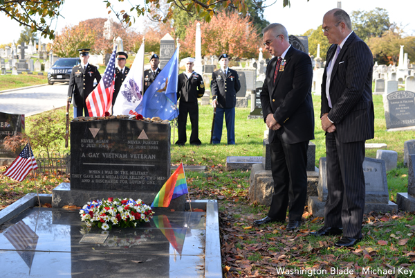 Gravesite of Sgt. Leonard Matlovich. (Washington Blade photo by Michael Key)
