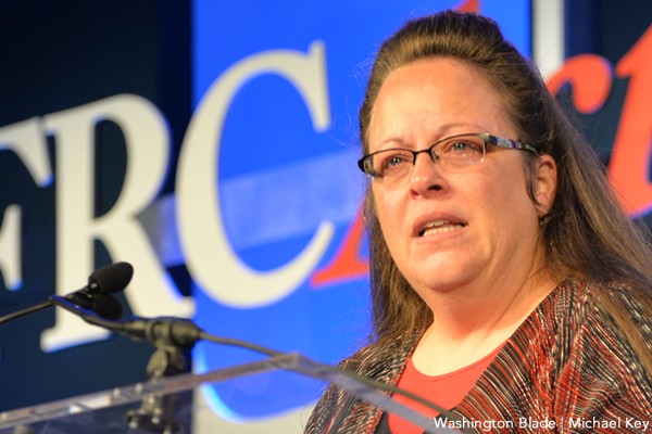 Kim Davis, gay news, Washington Blade