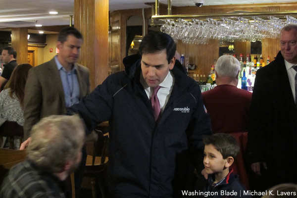 Marco Rubio, New Hampshire primary, gay news, Washington Blade