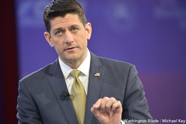 Paul Ryan, gay news, Washington Blade, Equality Act