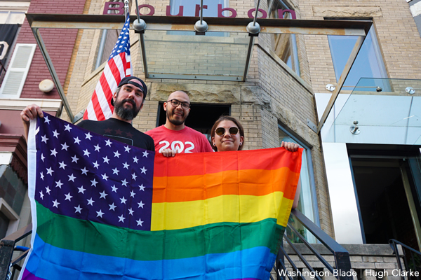 rainbow flag, D.C. Bourbon, gay news, Washington Blade