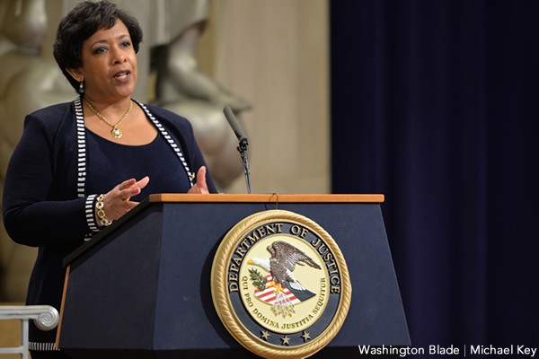 Loretta Lynch, gay news, Washington Blade, Department of Justice Pride