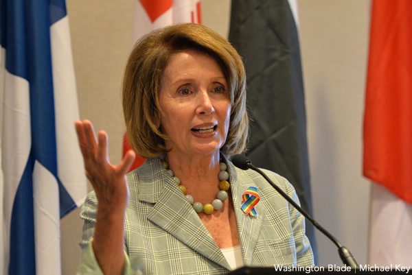House Minority Leader Nancy Pelosi (D-Calif.) says the Justice Department's reversal over trans student protections is "deeply disappointing." (Washington Blade file photo by Michael Key)
