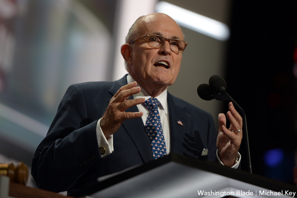Rudy Giuliani, Republican National Convention, gay news, Washington Blade