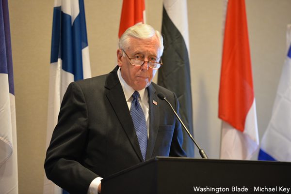 Rep. Steny Hoyer said the Pentagon should implement trans military service "expediently." (Blade photo by Michael Key)