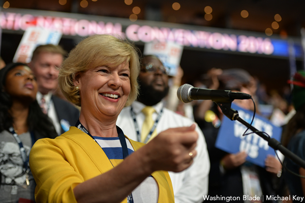 Sen. Tammy Baldwin (D-Wis.) (Washington Blade photo by Michael Key)