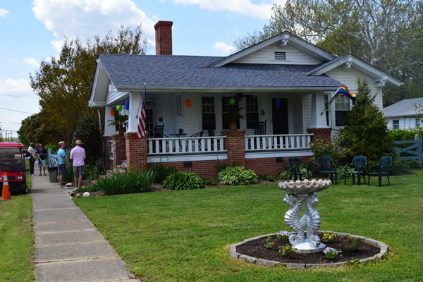 Ted Tait and Chris Adcock say their Colonial Beach house is perfect for entertaining. (Photo courtesy the couple)