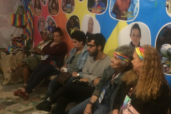 Brazilian advocacy groups operated Pride House Rio during the games. (Photo courtesy Jeferson Sousa of LGBT Sports Committee of Brazil)