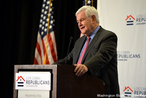 Newt Gingrich, Republican Party, Log Cabin Republicans, gay news, Washington Blade