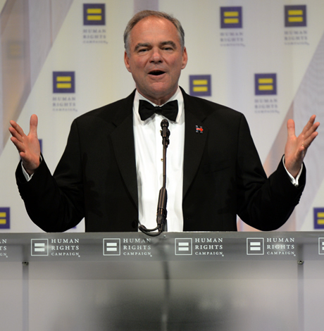 Tim Kaine, Human Rights Campaign National Dinner, gay news, Washington Blade