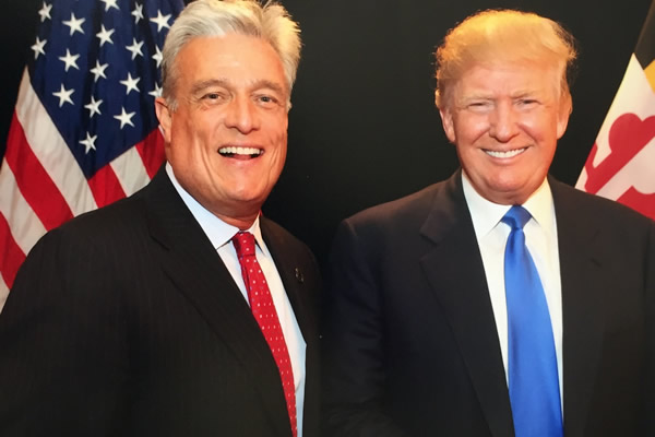 Jose Cunningham with his candidate for president, Donald Trump