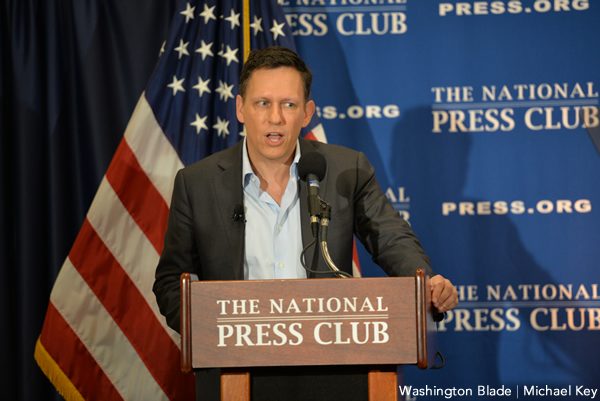 Peter Thiel, gay news, Washington Blade