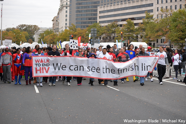 Whitman Walker Health at the Walk to End HIV (Washington Blade photo by Michael Key)