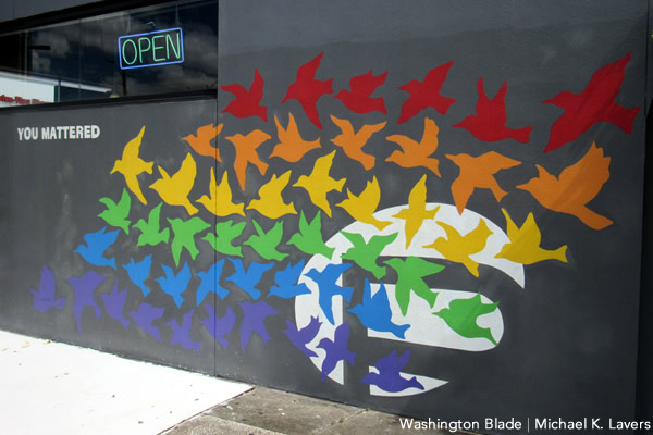 Dec. 12, 2016, marks six months since a gunman killed 49 people inside the Pulse nightclub in Orlando, Fla. Tributes to the victims are now found throughout the city. (Washington Blade photo by Michael K. Lavers)