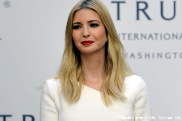 Ivanka Trump, gay news, Washington Blade