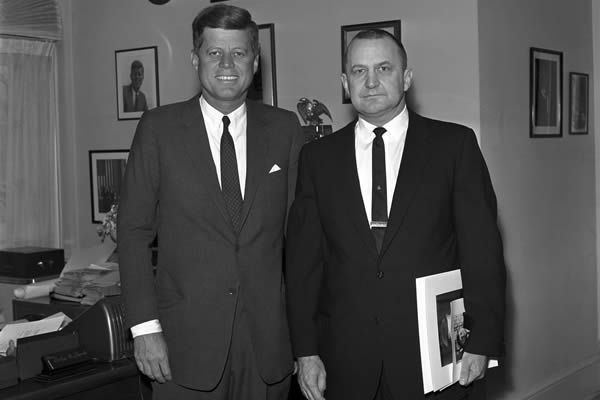 John F. Kennedy with life-long pal Lem Billings whose homosexuality was an open secret to those who knew him. (Photo courtesy the JFK Library) 