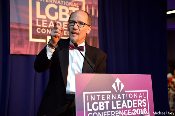 Tom Perez is running to become Democratic National Committee chair on an LGBT rights record (Blade file photo by Michael Key).