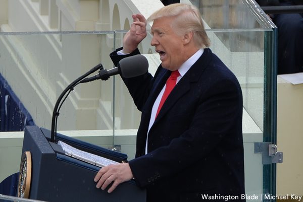 President Donald Trump (Washington Blade photo by Michael Key)