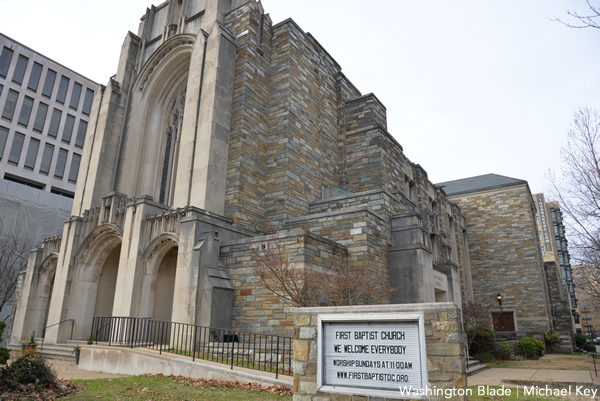 First Baptist Church, gay news, Washington Blade