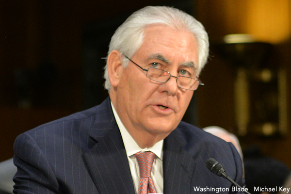 Rex Tillerson, gay news, Washington Blade