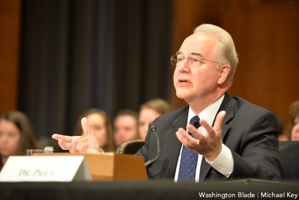 The U.S. Senate has confirmed Rep. Tom Price has HHS secretary. (Blade photo by Michael Key)