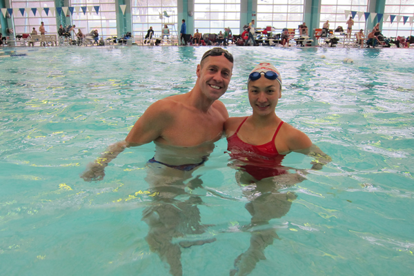 Bill May and partner Kanako Spendlove during a training session.  (Photo by Kevin Majoros)