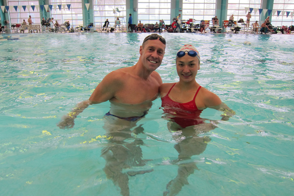 Bill May and partner Kanako Spendlove during a training session. (Photo by Kevin Majoros)