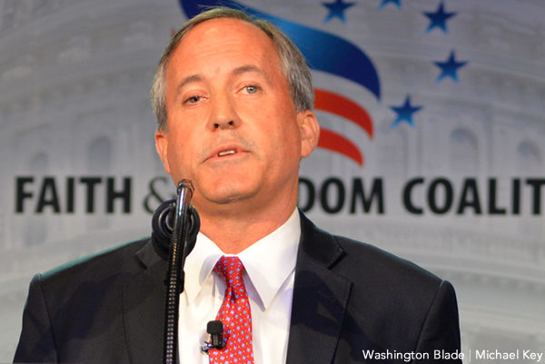 Ken Paxton, gay news, Washington Blade