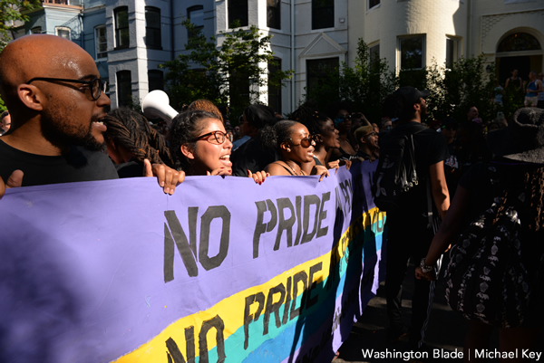 D.C. Pride protest, gay news, Washington Blade