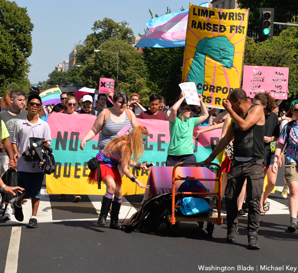 D.C. Pride protest, gay news, Washington Blade